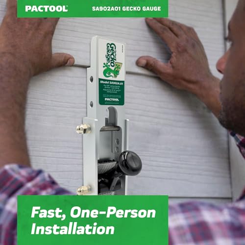 Image of PacTool SA902A01 Artisan Gecko Gauge Siding Mounting Kit - For Use with 5 /8-Inch Fiber Cement Siding, James Hardie's Updated HZ5 Series - Lap Siding Gauge - Essential Siding Tools