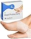 YogaMedic Silikon Fersenschutz, Fersenpolster für Schuhe, 4 Stück Soft Gel- Silikon Pads, Ferse Socken für Fersenschmerzen, Plantarfasziitis, Trockene Rissige Ferse, Achillessehne- Gelpolster
