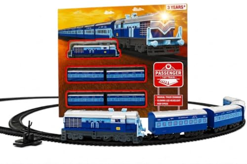 Image of Sheel Battery Operated Indian Passenger Toy Train Set for Kids