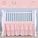 SmoothNovelty Pink Crib Bed Skirts with 4 Large Cot Bow 28