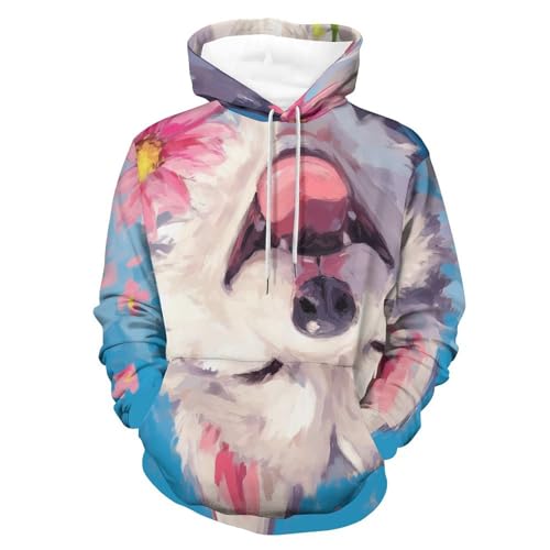 Hoodie Husky Fleur Rose : le sweatshirt à manches longues pour vos sorties