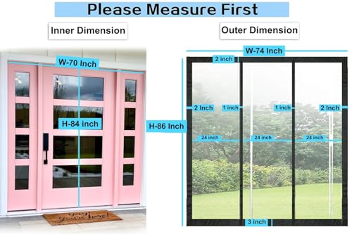 Image of The Furnishing Tree Magnetic AC Curtain | Transparent, Thermal-Insulated Door Screen | Hands-Free for Shops, Kitchens, Bedrooms, and AC Rooms, Fit Doors Upto - WxH(70 inchx84 inch), PVC Thickness 0.20 mm.