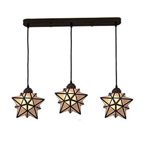 Suspension Tiffany créative en verre Diamond Star haut de gamme