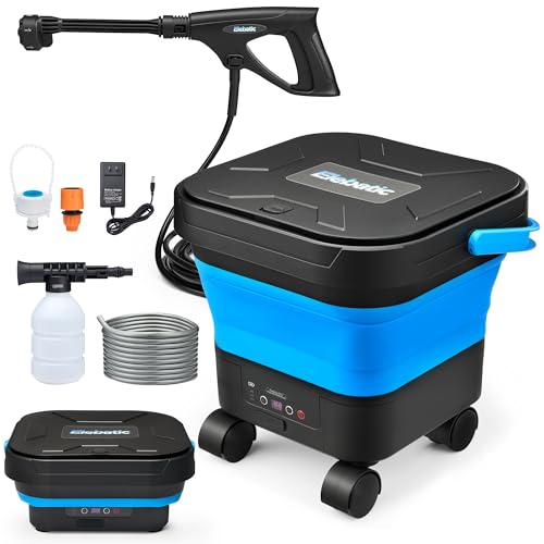 Portable Car Washer Cordless with 3.4-Gallon Tank, 6-in-1 Nozzle, 7