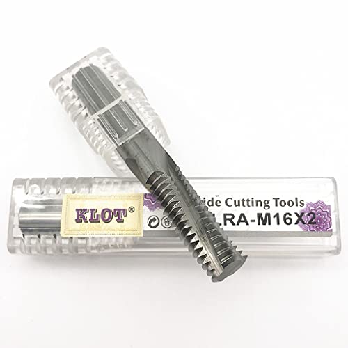 KLOT Solid Carbide Thread Mill Uncoated for Aluminum M1.6-M24 Spiral Helical 3-Flute Threading Milling Cutter (M10*1.5)