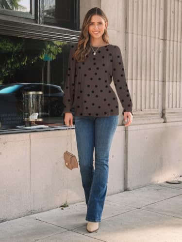 Image of AUTOMET Womens Long Sleeve Shirts Fall Blouses Tops Business Casual Outfits
