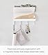 YAMAZAKI Home Tower Magnetischer 2-stöckiger Eingangs-Organizer – Aufbewahrung für Handschuhe und Hüte mit Haken für Schlüssel und Taschen – Stahl