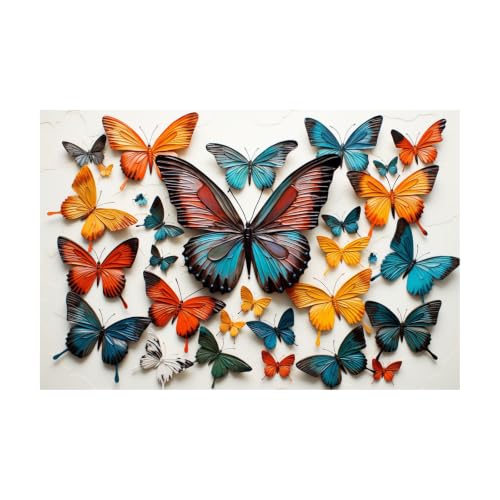 Cuadro modernos animales mariposas para decoración de pared de baño vintage, lienzo 40x60