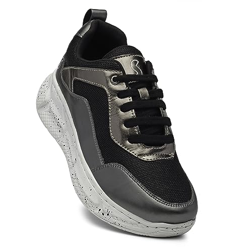 Image of SOLETHREADS Glam Casual Sneaker Lightweight Cushioned Lace-up Shoes for Women