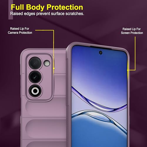 Image of Zapcase Back Case Cover for Oppo A5 5G | Compatible for Oppo A5 5G Back Cover | Liquid Silicon Magic Case with Camera Protection | Lavender