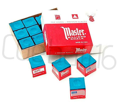 12 Pieces/BOX of Premium Quality BLUE ELK MASTER Pool Cue Chalks by Tweeten