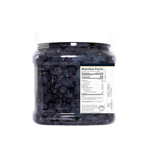 Image of TASSYAM Premium Hand Picked Black Raisins 600Gm Jumbo Jar | Healthy Natural Dry Fruits Luxury Pack Of Kali Draksh Kishmish
