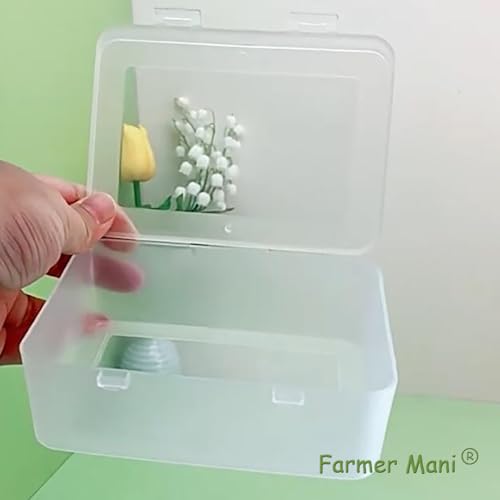 Image of Clear Plastic Storage Containers Box with Lid (5.04x3.5x1.69 inch, 2 Pack), Rectangle Plastic Clear Storage Containers Box for Beads, Coins, Safety Pins and Other Craft Jewelry Watch Findings