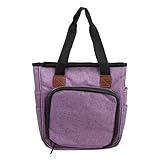 Oxford Cloth Knitting Storage Bag Yarn Crochet Knitting Needle Organizer Sewing Supplies (Purple)