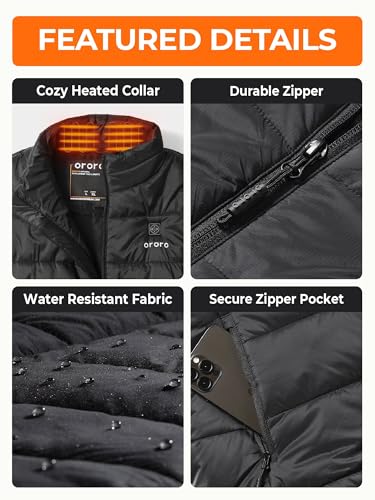 Men's Lightweight Heated Vest with Battery Pack