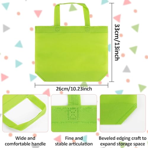 MAQIHAN-Non-Woven-Party-Favor-Bags-Colorful-Reusable-Bags-Non-Woven-10-Pack-Solid-Color-Reusable-Tote-Bags-Bulk-With-Handles-Nonwoven-Reusable-Grocery-Bags-For-Christmas-Gifts-Celebrations