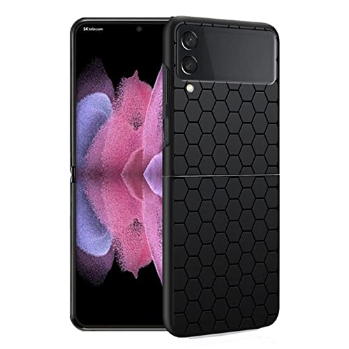 Coque Samsung Galaxy Z Flip 4 et 3 en fibre de carbone noire