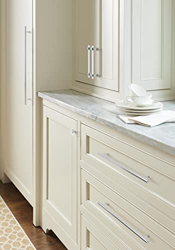 Image of Amerock | Cabinet Pull | Polished Chrome | 18-7 /8 inch (480 mm) Center to Center | Bar Pulls | 1 Pack | Drawer Pull | Drawer Handle | Cabinet Hardware | 18-7 /8 inch (480mm) Center-to-Center Mounting Distance and 22-1 /16 inch Overall Length, Durable Carbon Steel Cabinet Hardware
