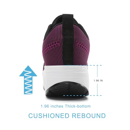 Image of RUIDENG Platform Sneakers for Women Air Cushion | Walking Shoes Women Comfortable All Day | Thick Rocker Bottom