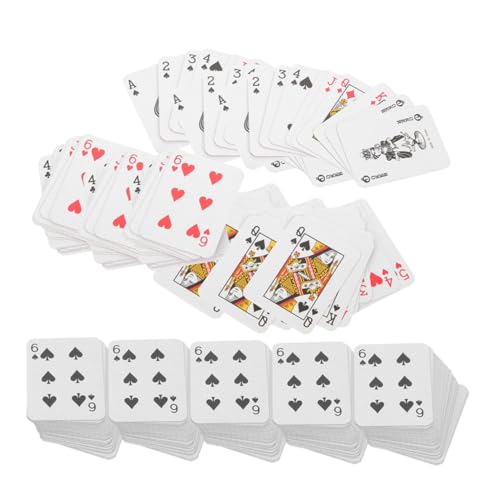 Abaodam Ultra- Mini Poker Karten Reise Spielkarten Set für Party Spiele Erwachsene Kompakte Unterhaltung Go