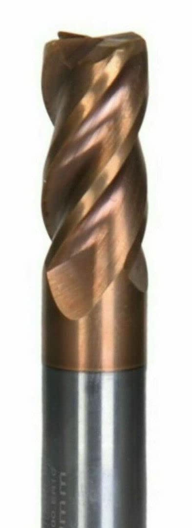 VHM HPC Fräser mit Eckenradius, ER0,5 / ER1, TiSiN, Kopierfräser, Ø 3-12 mm, Z=4, Farbe: 1,0, Größe: 12,00 x 26 x 80 - d2=12,0 mm