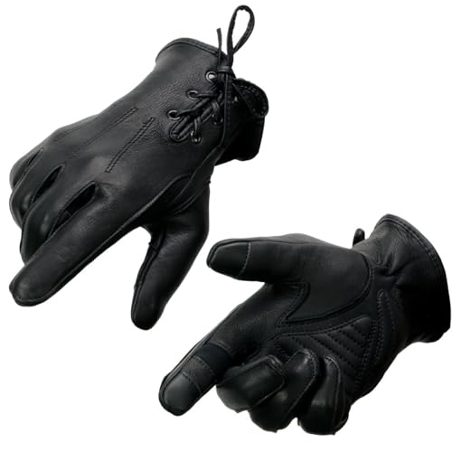 Image of Milwaukee Leather Women's US Deerskin Leather Full Finger Driving Motorcycle Hand Gloves