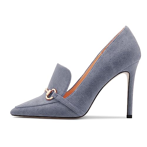 Castamere Womens High Stiletto Heel Pointed Toe Slip-on Pumps Wedding Office 3.9 Inches Heels2