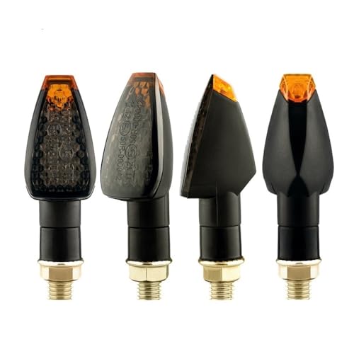 Clignotant moto ambre 12V 24V M10 universel pour indicateur de signal de nuit