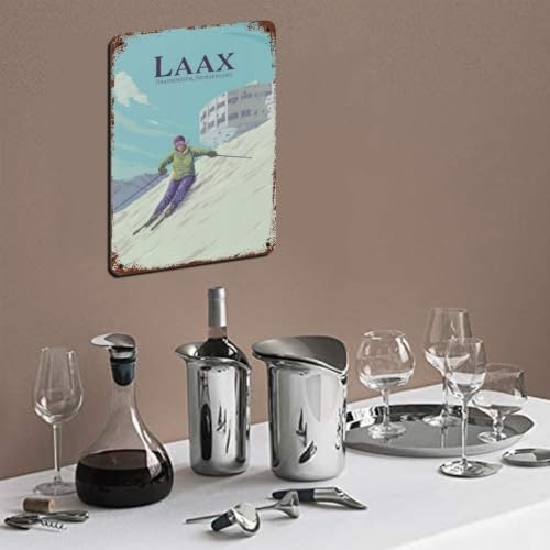 Poster métal Laax pour revivre la glisse suisse - 5