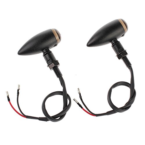 YGiTK 4x Motocicleta Bala Indicador Luces Intermitentes Para Harley Chopper Bobber Cover
