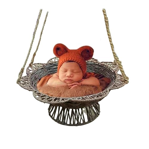 Newborn Photography Basket Infant Studio Woven Designed Basket Props Baby Photo Props for Studio Room