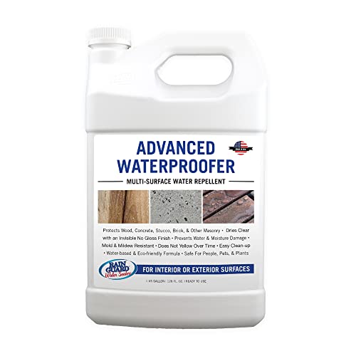 Rain Guard Water Sealers Advanced Waterproofer Ready To Use 1 Gal, Multi-Surface Sealer With Clear Natural Finish Tpc-0001 #TOP17