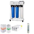 iSpring CRO1000 4-Stage Tankless Commercial Reverse Osmosis Water Filtration System,1000 GPD w/ 1-Year Replacement Cartridge Pack, Water Booster Pump, RO Membrane Replacement Filter