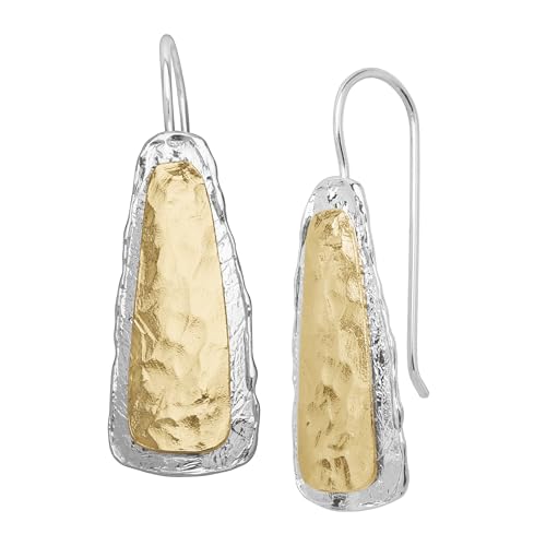 Silpada 'Cimarron Slopes' Two-Tone Tapered Drop Earrings in Sterling Silver & 14K Gold Plate