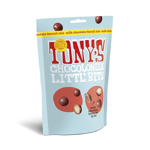 Tony's Chocolonely - Littl’ Bits Chocolate Mix Balls - Mini Milk Biscuit Chocolates in Sharing Pouch - 100g