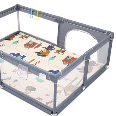 Baby Play Mat, 79x59 Inches Extra Large Playmat for Babies and Toddlers, Indoor & Outdoor Extra Large Kids Activity Center