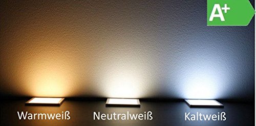 LED AUFBAU Möbel Unterbauleuchte Set: 1-6 Stk. in warm-weiß, neutralweiß oder kaltweiß 12V 1,5W Gehäusefarbe: silber (6 Stk. Silber - warm weiß)