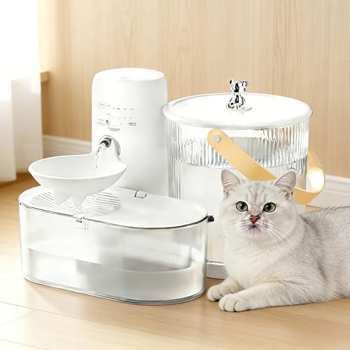 Fuente de agua automática para gato sin filtro 3.5L miniatura 1