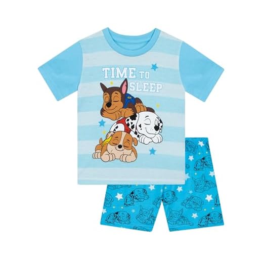 Pijama Niño Patrulla Canina | Corto Pijamas De Niños | Pijamas Niño Verano | Azul3-4 años