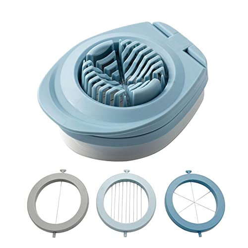 エッグスライサー、ステンレス鋼カッティングワイヤー付きゆで卵、耐久性のあるエッグチョッパー/ディバイダー/ダイサー/カッター、多機能スライシングキッチン調理ツール