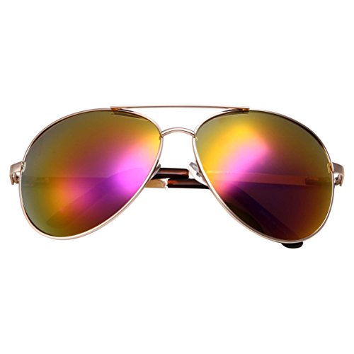 Image of grinderPUNCH XL Wide Frame Aviator Sunglasses - Large 148mm Wide - Mirrored Lens