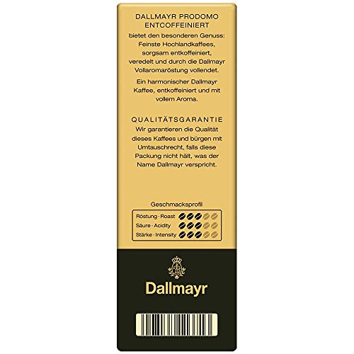 Dallmayr - Prodomo Decaffeinated Ground Coffee - 12X 500G #TOP3
