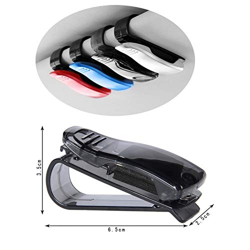 PNOOFR 4 Pezzi Porta Occhiali da Auto, Porta