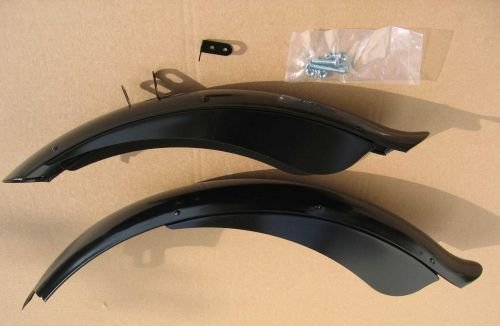 Classic Cycle Kurze Schutzbleche Fender Skirts schwarz 26