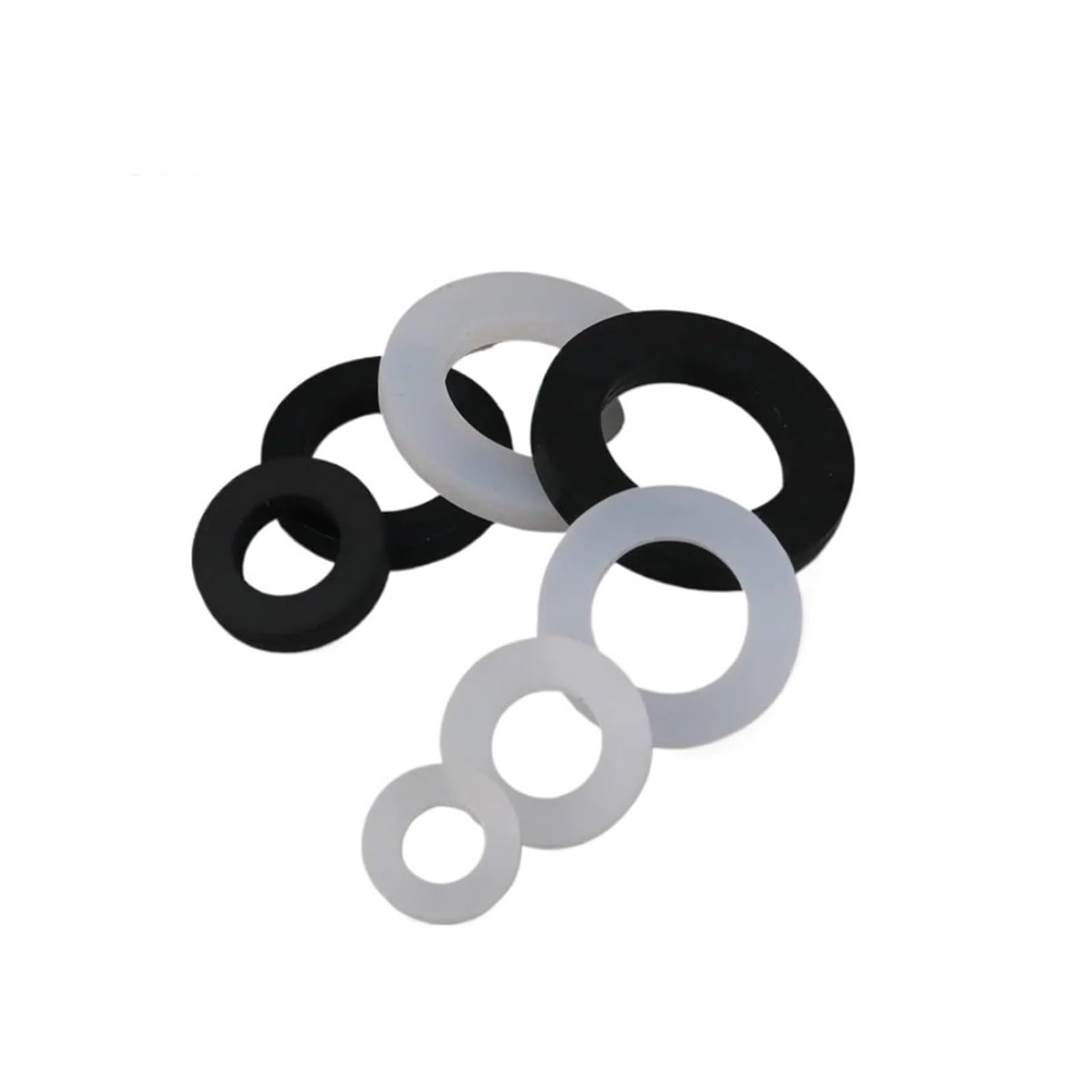 20 pièces 1/4 "3/8" 1/2 "3/4" 1 "joint plat en silicone joint torique joint d'étanchéité anneau de rondelle de robinet de plomberie bague d'étanchéité(Zwart,1 INCH-3MM)