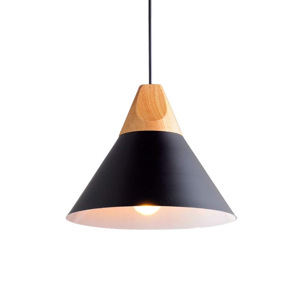 Suspension rétro noire luminaire de plafond pour restaurant et bar confortable