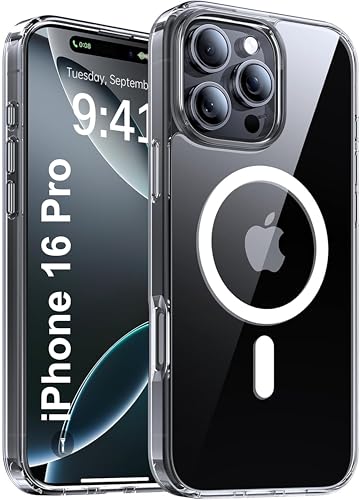 Image of SBMS Ultra-Hybrid Crystal Clear Back Case Cover for iPhone 16 Pro | Shockproof Design | Hard Back Cover for iPhone 16 Pro (PC & TPU, Magsafe Compatible, Clear)