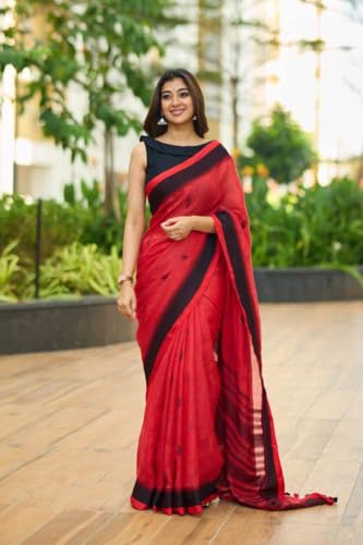 Image of H&J INNOVATION Women's SOFT LILAN SLAB ATTRACTIVE CHARMFULL BEAUTIFUL RICH PALLU & JACQUARD WORK RUNNING EXCLUSIVE BORDER 5.5 Meter Saree| 0.8 Meter Unstitched Blouse Piece HJ-5818