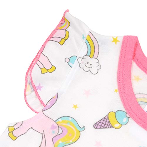 Girls Nightgown Unicorn Pajamas for Girls Flutter Sleeve Princess Soft Cute Sleepwear for Kids 2-9 Years4