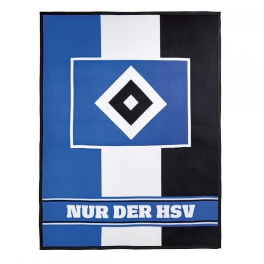 Hamburger SV HSV Fleecedecke Blockstreife150x200 - -